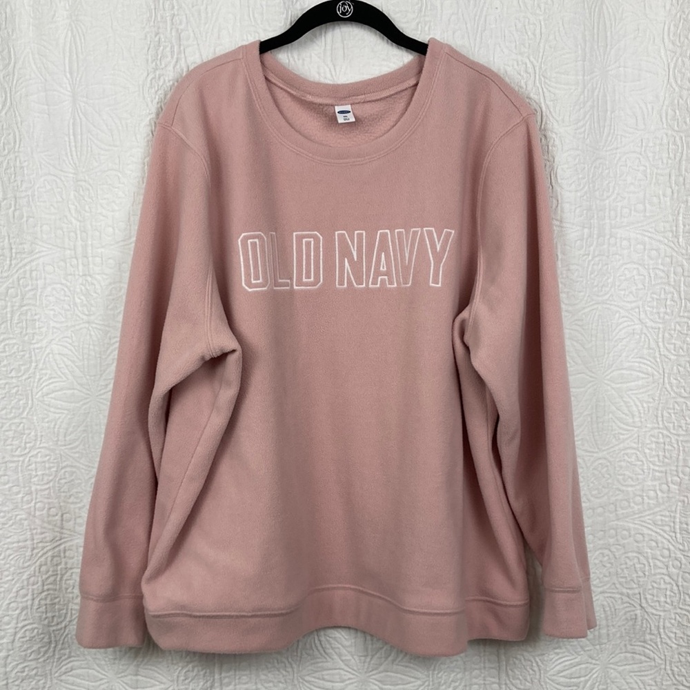 Old Navy Pink Women's Logo Fleece Sweatshirt sz XXL